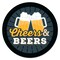 Big Dot of Happiness Cheers and Beers Happy Birthday - Birthday Party Circle Sticker Labels - 24 Count